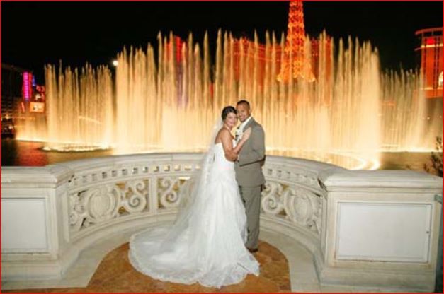 wedding at bellagio fountain